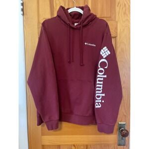Columbia Mens Burgundy Maroon CSC Basic Logo II Hoodie Sweatshirt XL XM2799